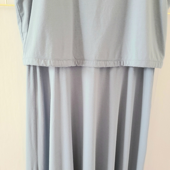 Cuyana Asymmetrical Blue Overlay Dress - Picture 7 of 12